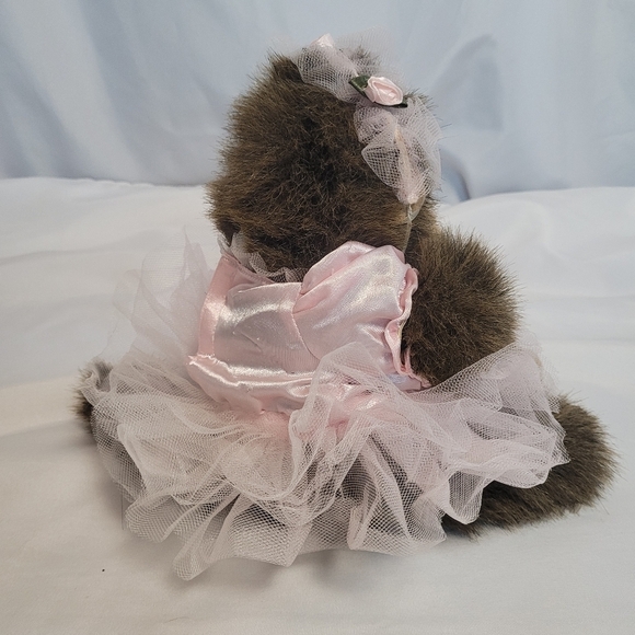 Hosung Vintage 1994 Monkey Chimp Hand Puppet Pink Tutu 10" - Picture 4 of 14